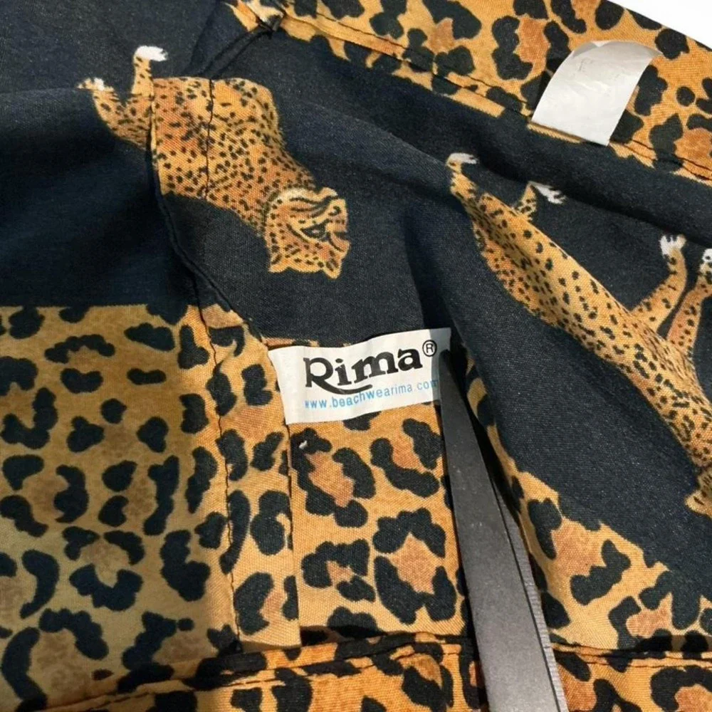 Brown and black cheetah print cover-up wrap #beach #resortwear #summer #safari‎